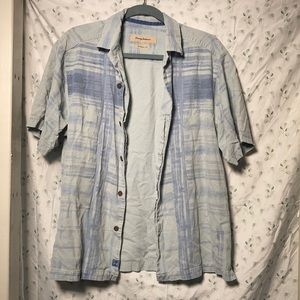 Tommy Bahama classic fit button up shirt - blue/light blue wash check